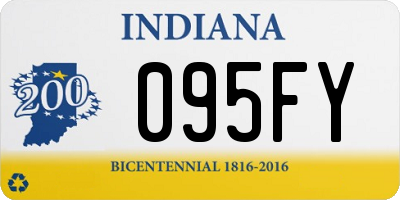 IN license plate 095FY