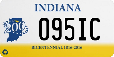 IN license plate 095IC