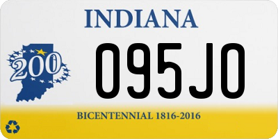 IN license plate 095JO