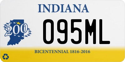 IN license plate 095ML