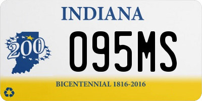 IN license plate 095MS