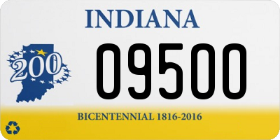 IN license plate 095OO