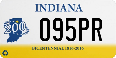 IN license plate 095PR