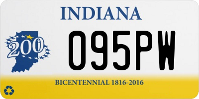 IN license plate 095PW