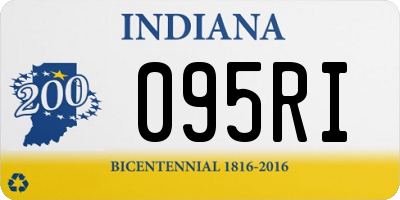 IN license plate 095RI