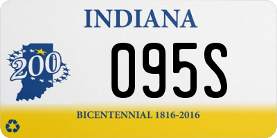 IN license plate 095S