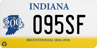 IN license plate 095SF