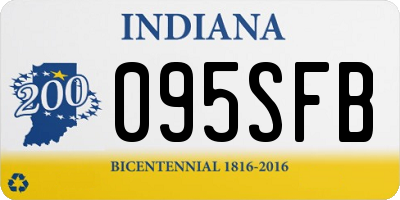 IN license plate 095SFB