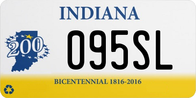 IN license plate 095SL