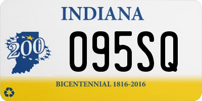 IN license plate 095SQ