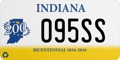 IN license plate 095SS