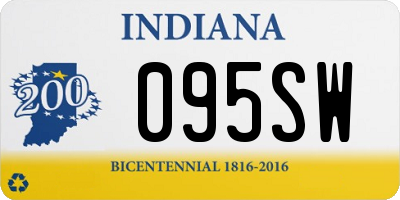 IN license plate 095SW