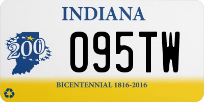 IN license plate 095TW