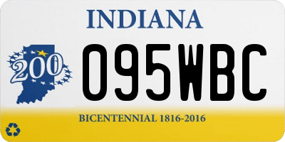 IN license plate 095WBC