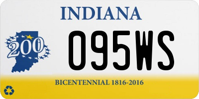 IN license plate 095WS