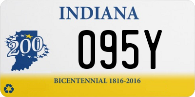 IN license plate 095Y