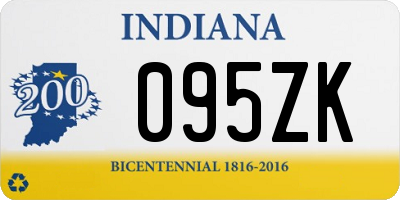 IN license plate 095ZK