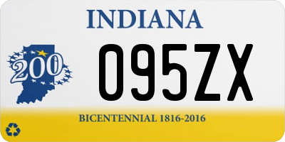 IN license plate 095ZX