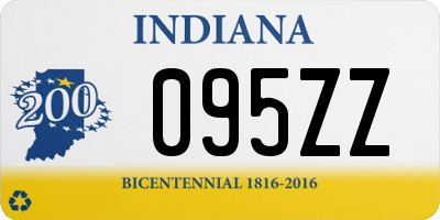 IN license plate 095ZZ