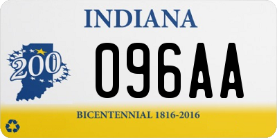 IN license plate 096AA