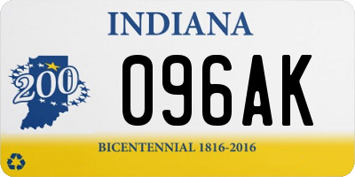 IN license plate 096AK