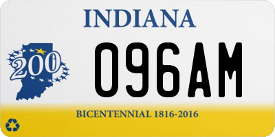 IN license plate 096AM