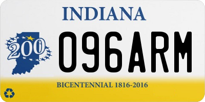 IN license plate 096ARM