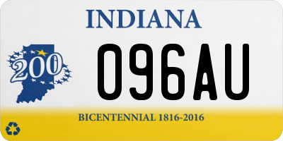IN license plate 096AU