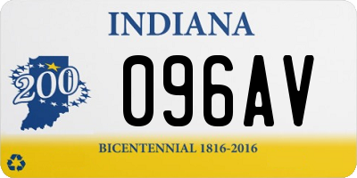 IN license plate 096AV