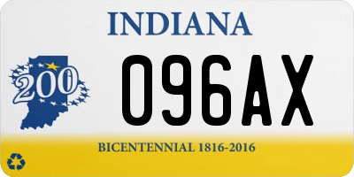 IN license plate 096AX