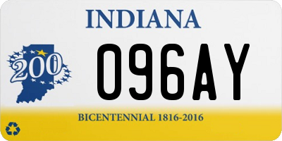 IN license plate 096AY