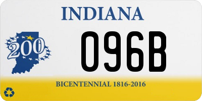 IN license plate 096B