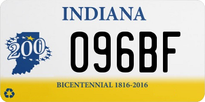 IN license plate 096BF