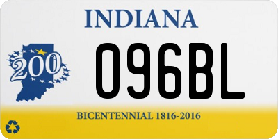 IN license plate 096BL