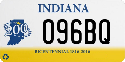 IN license plate 096BQ