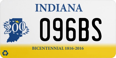 IN license plate 096BS