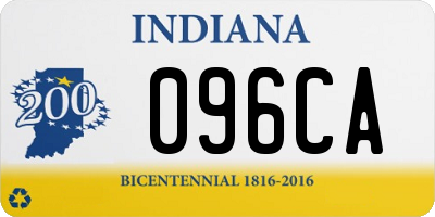 IN license plate 096CA