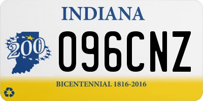 IN license plate 096CNZ