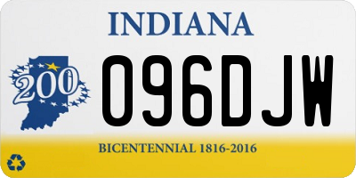 IN license plate 096DJW