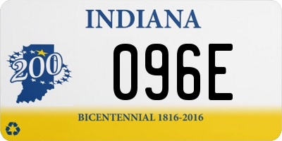 IN license plate 096E