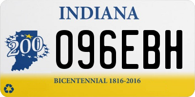 IN license plate 096EBH