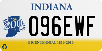 IN license plate 096EWF