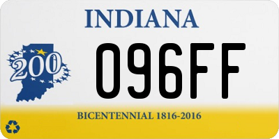 IN license plate 096FF