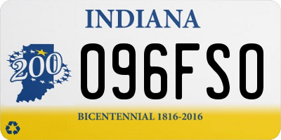 IN license plate 096FSO