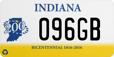 IN license plate 096GB