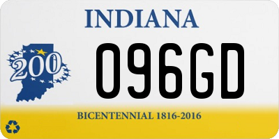 IN license plate 096GD