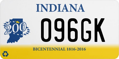 IN license plate 096GK