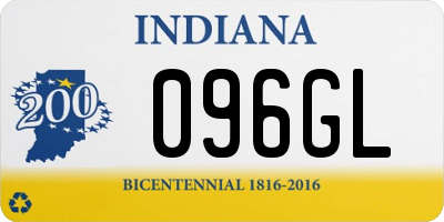 IN license plate 096GL