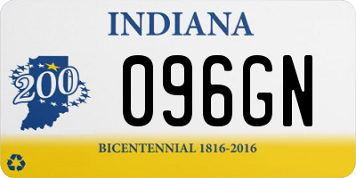 IN license plate 096GN