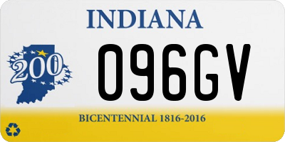 IN license plate 096GV